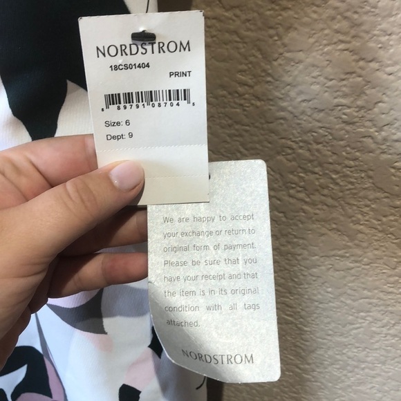 Cooper St Leaf Dancer Ruffle Hem Dress V-Neck 6 - Picture 5 of 8